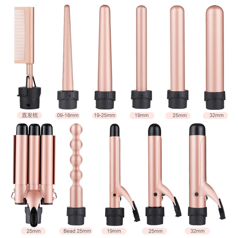 fer à boucler multifonction 5 en 1 avec tête interchangeable