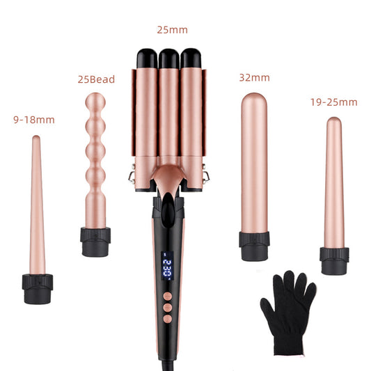 fer à boucler multifonction 5 en 1 avec tête interchangeable